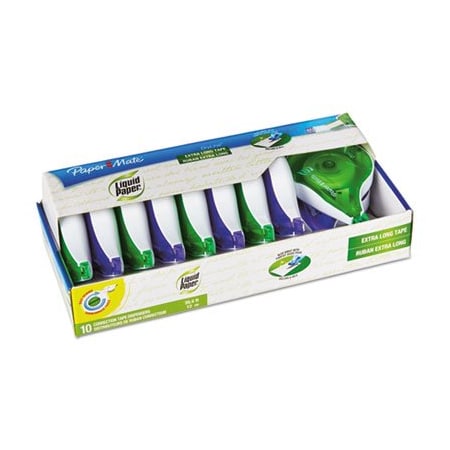 Sanford Paper Mate, Dryline Correction Tape, Non-Refillable, 1/6in X 472in, 10PK 6137406